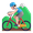 man mountain biking emoji